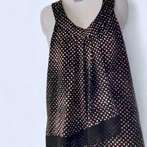 Polka Dot Sleeveless Top Roz & Ali XL